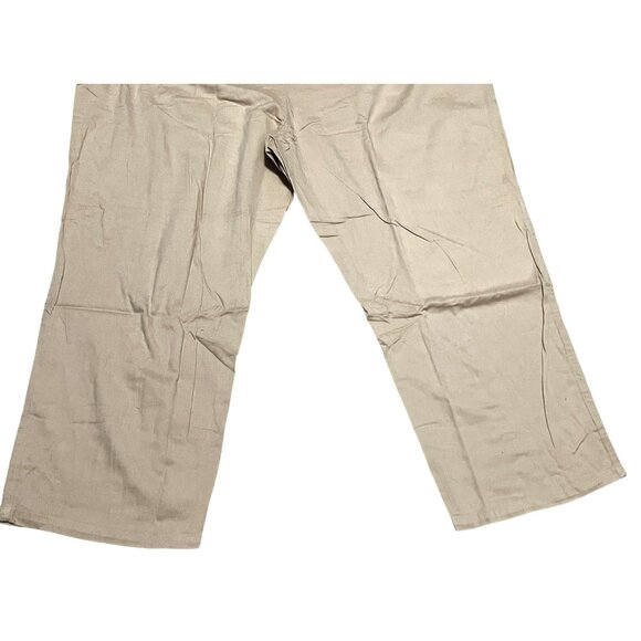 Woman Within NWOT Stretch Cotton Chino Straight Leg Pant Sz 28 Wide Petite Beige - Picture 10 of 10